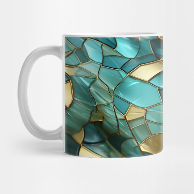 Funky Facade: Trompe-l’oeil Green Turquoise and Gold by star trek fanart and more